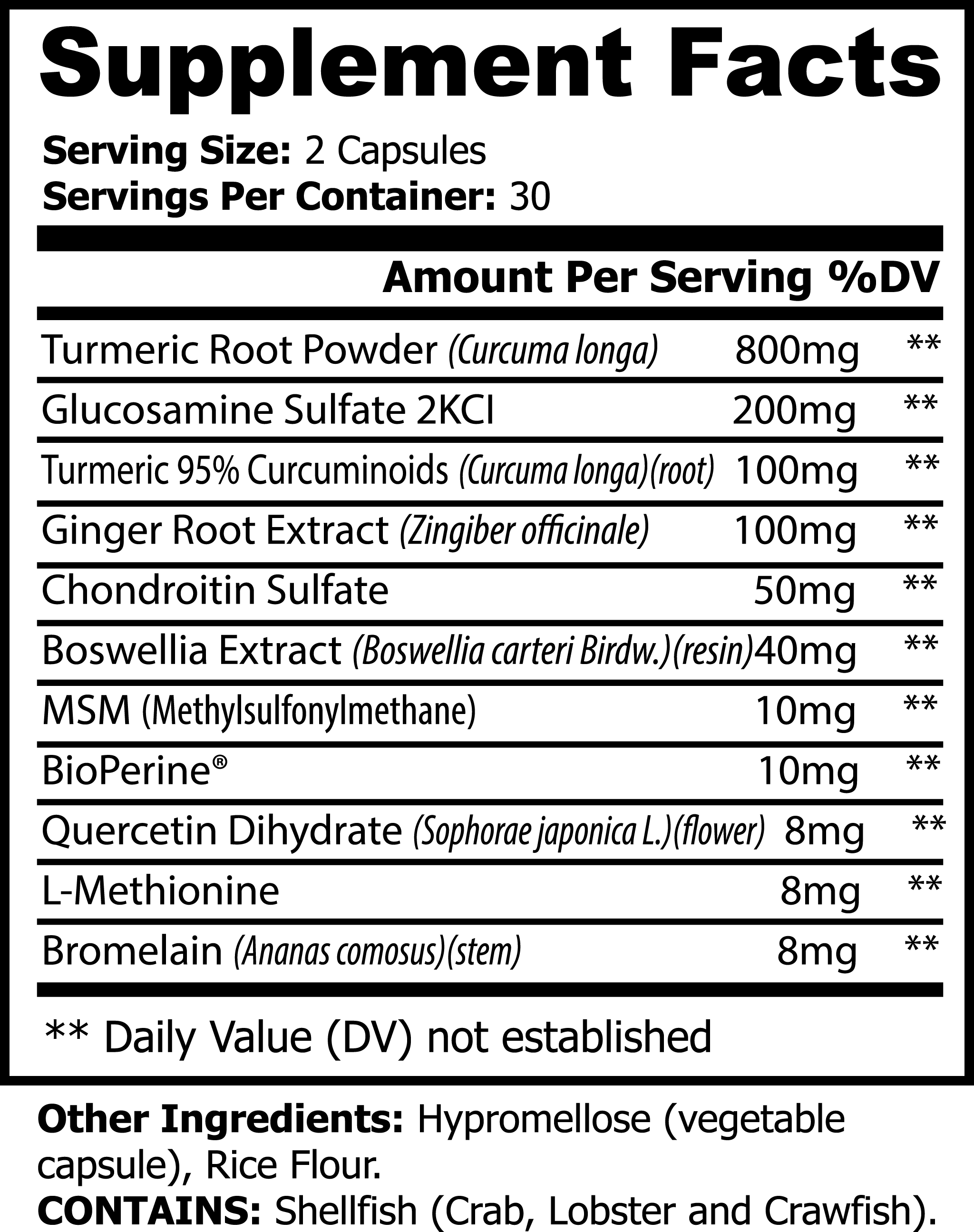 Turmeric Curcumin Capsules – High Strength 1950mg