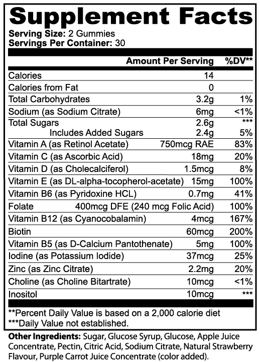 Multivitamin Bear Gummies for Adults